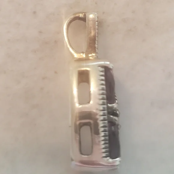 Sterling Silver Purple Amethyst Marcasite Pendant - Picture 3 of 5